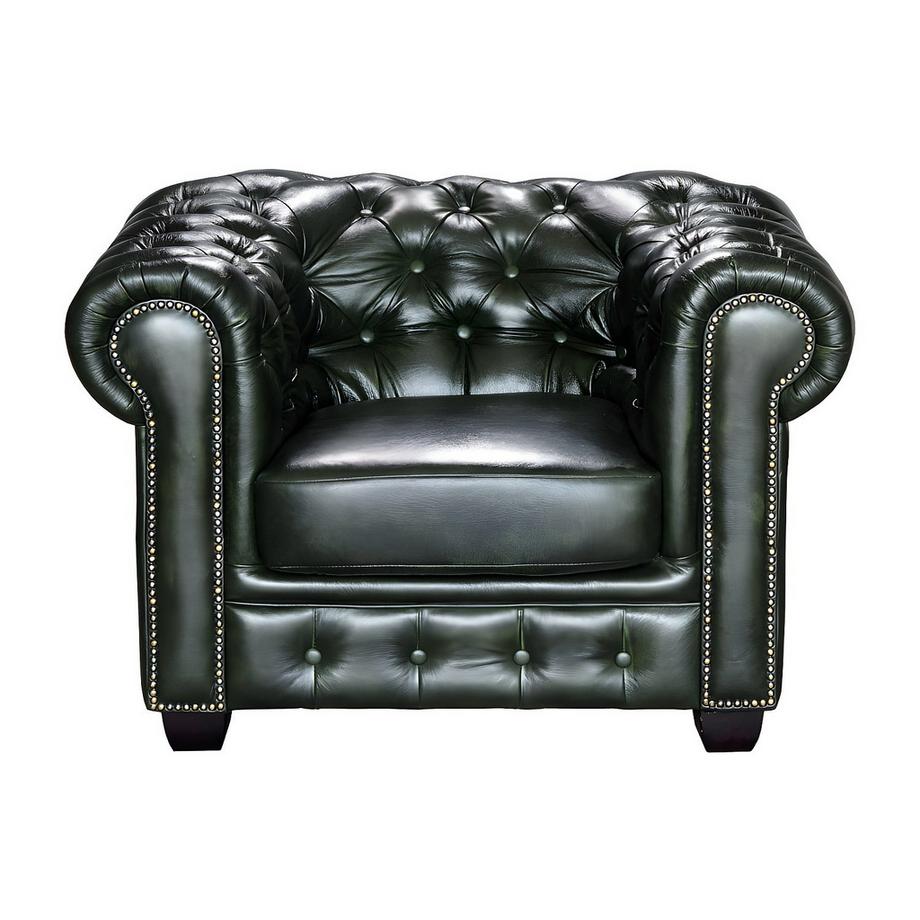 LINEA SOFA Chesterfield Ledersessel Büffelleder BRENTON  