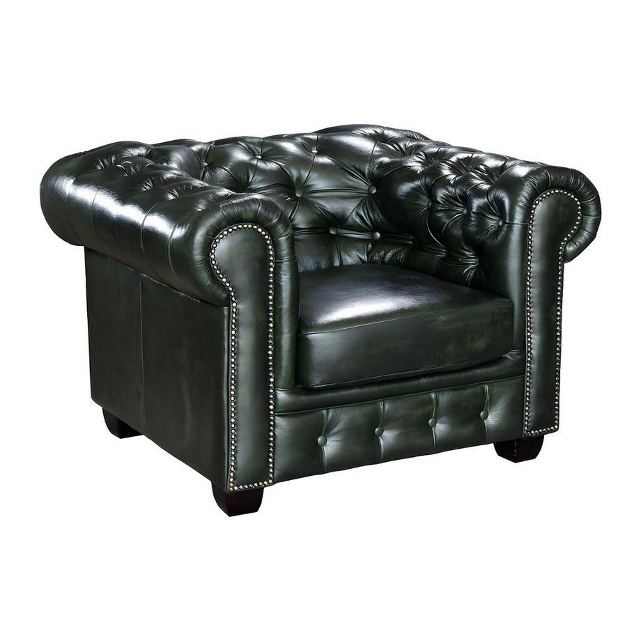LINEA SOFA Chesterfield Ledersessel Büffelleder BRENTON  