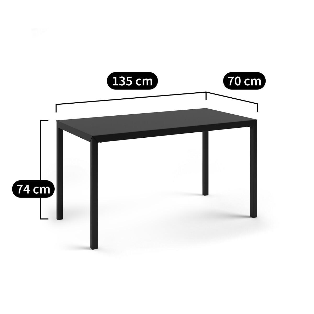 La Redoute Intérieurs Table à manger métal acier noir 4 couverts Hiba  