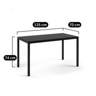 La Redoute Intérieurs Table à manger métal acier noir 4 couverts Hiba  