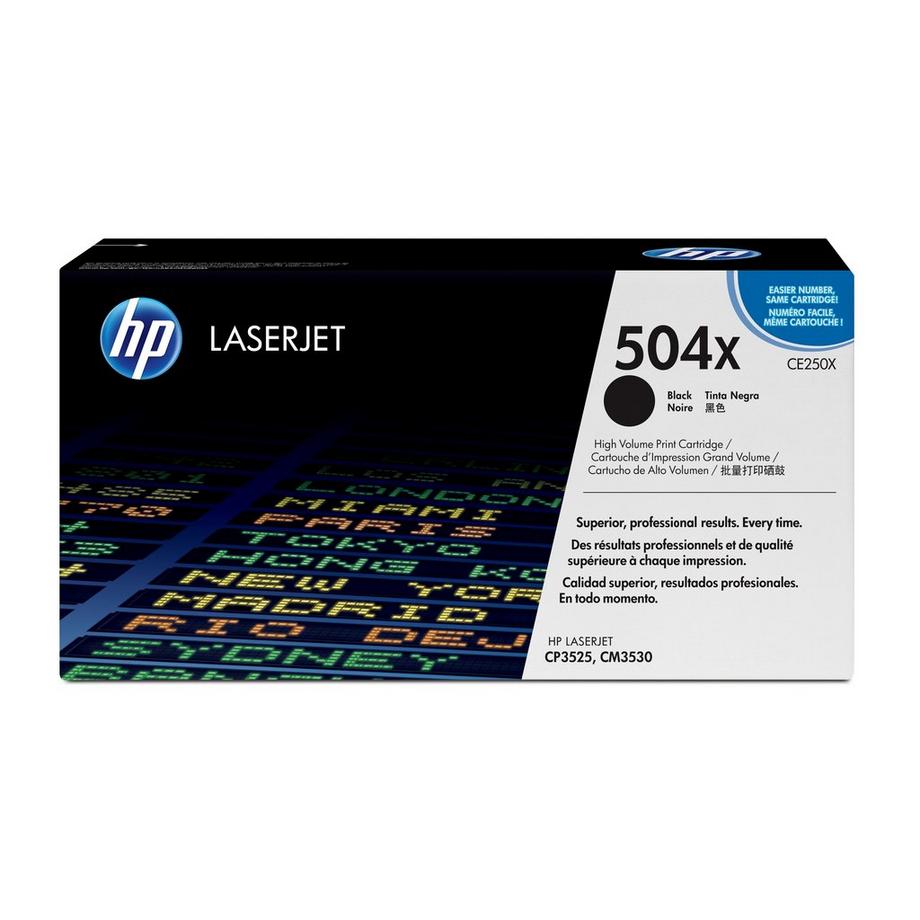 Hewlett-Packard  HP Toner-Modul 504X schwarz CE250X Color LaserJet CP3525 10'000 S 