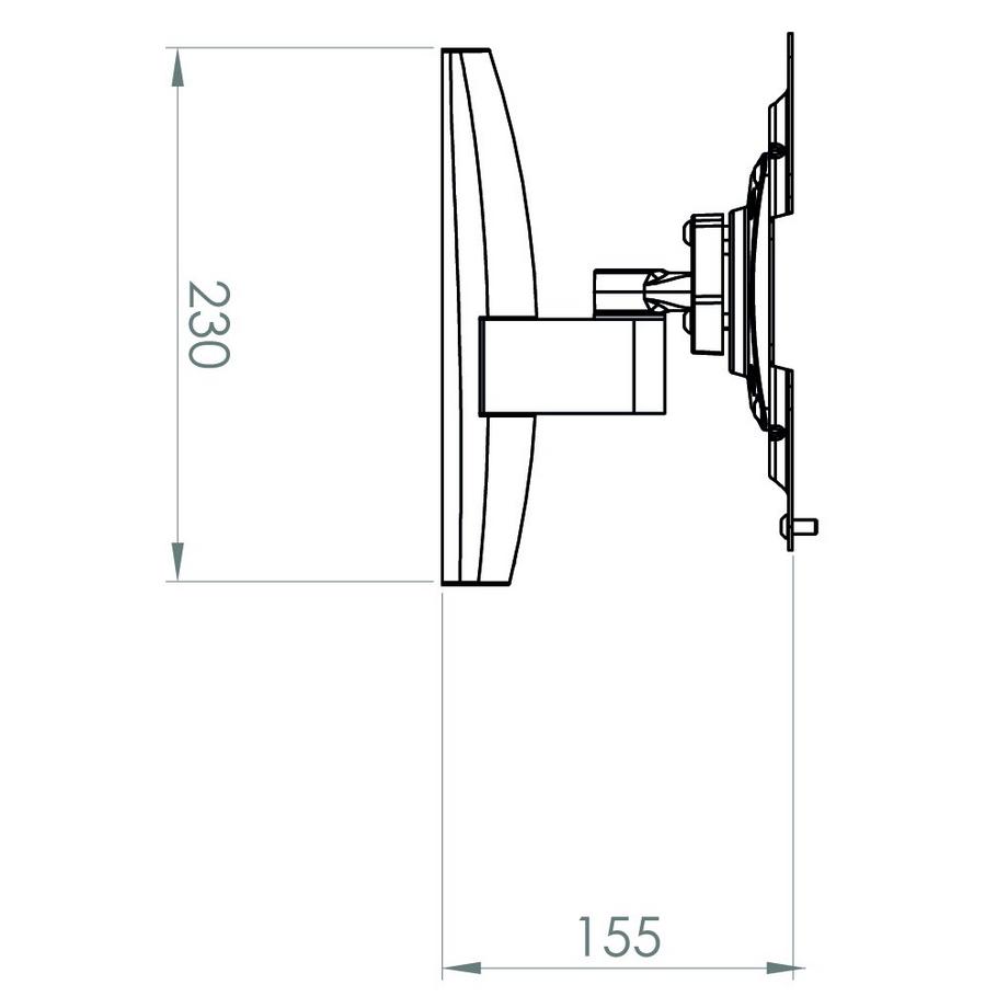 VCM Universal TV Halterung | VESA Wandhalterung | Halter Fernsehhalter flach neigbar schwenkbar | Belastbarkeit bis zu 20kg - TS1  