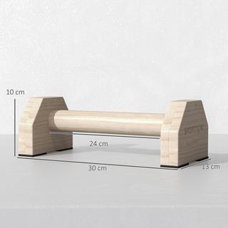 Northio  Set di 2 maniglie per flessioni, maniglie per flessioni antiscivolo in legno, flessioni con parallele per allenamento muscolare, allenamento della forza, naturali 