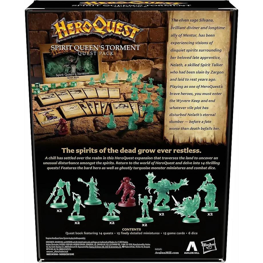 Avalon Hill  HEROQUEST SPIRIT QUEENS TORMENT QUEST PK 