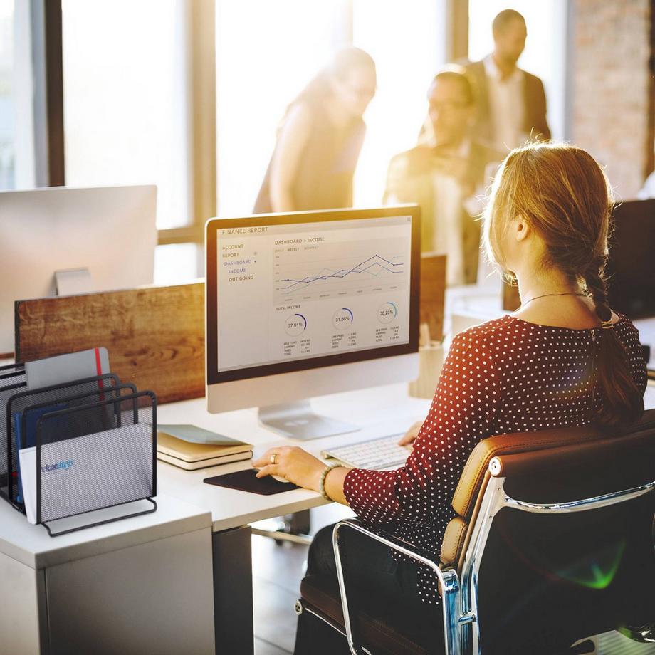 B2X Raccoglitore per cataloghi in metallo con 5 scomparti  