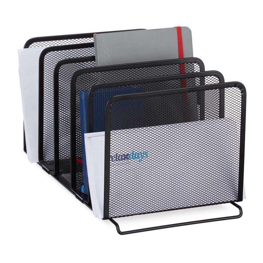 Raccoglitore per cataloghi in metallo con 5 scomparti