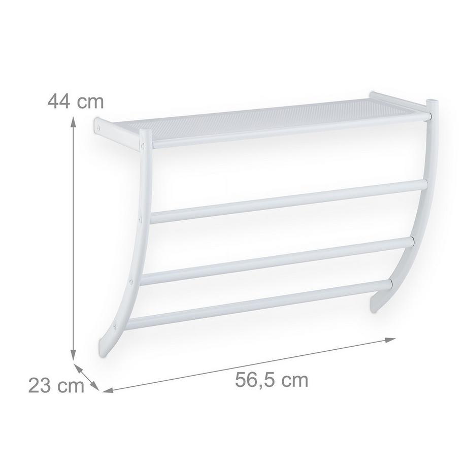 B2X Portasciugamani bianco per la parete  