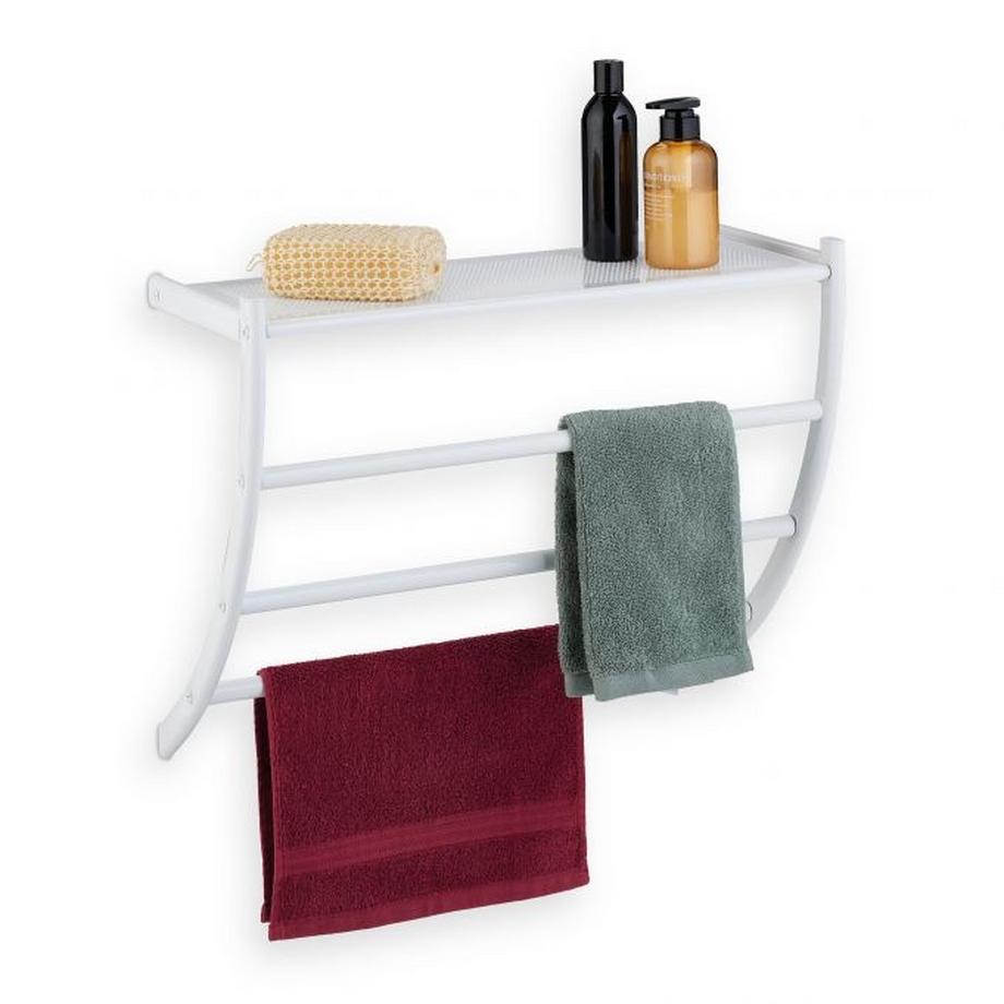 Portasciugamani bianco per la parete