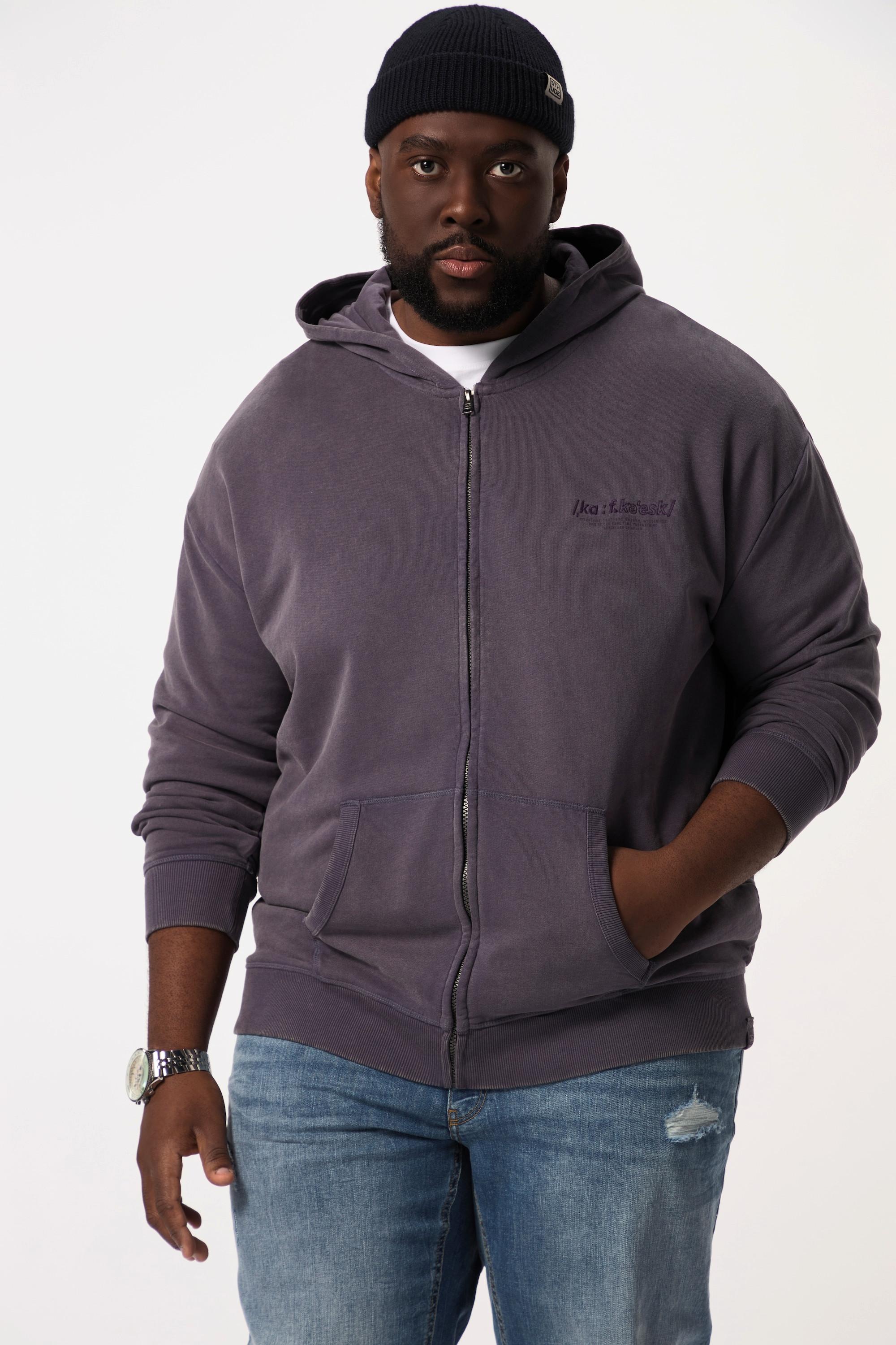 Sthuge  Sweat à capuche STHUGE aspect délavé, coupe oversize gris violet 