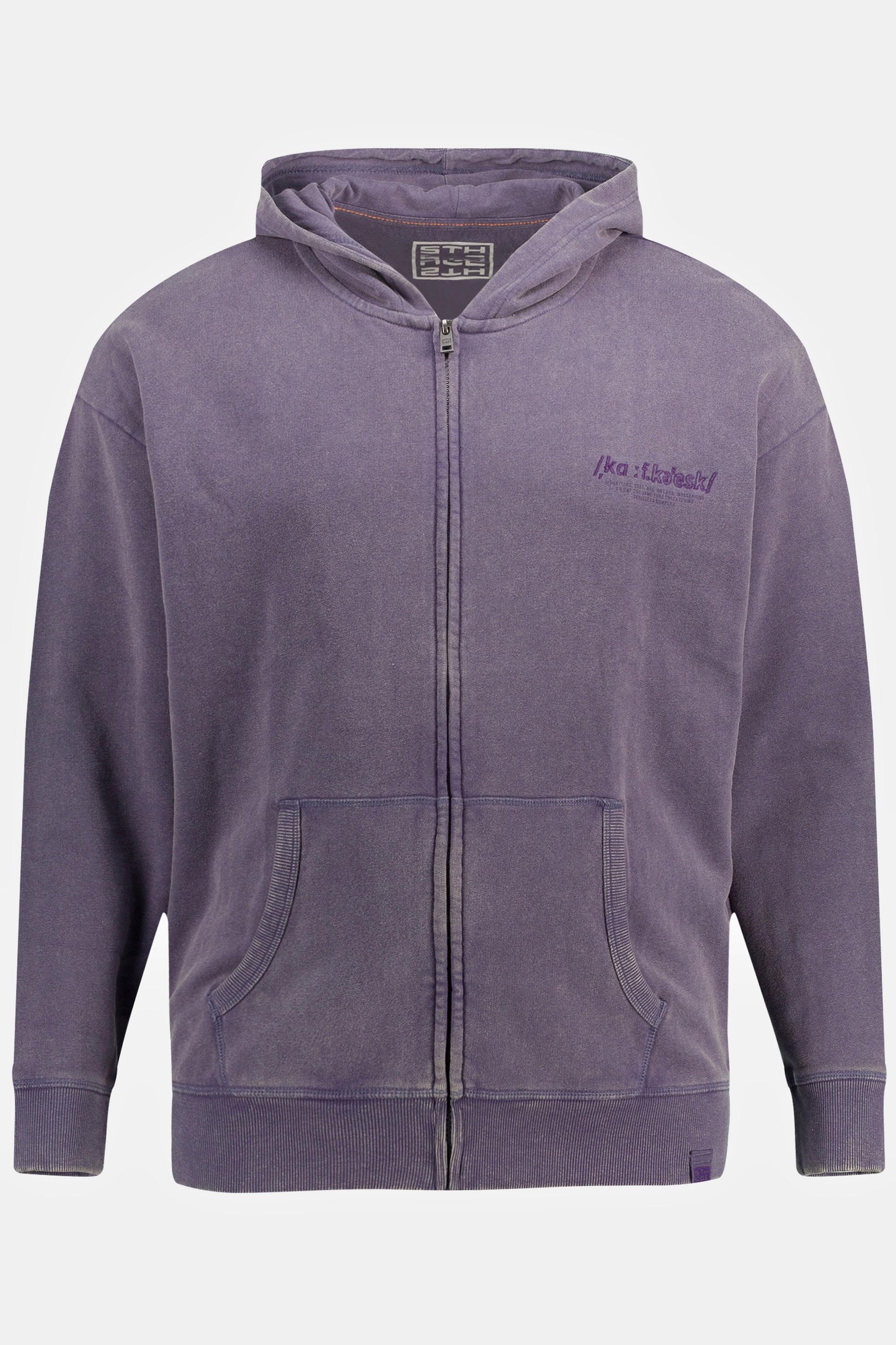 Sthuge  Sweat à capuche STHUGE aspect délavé, coupe oversize gris violet 