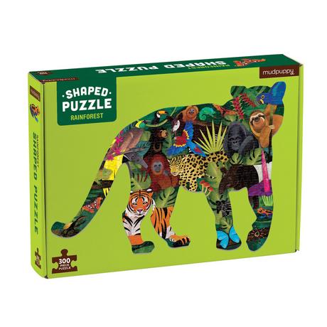 mudpuppy  Shaped Puzzle 300 Teile, Regenwald, Mudpuppy 