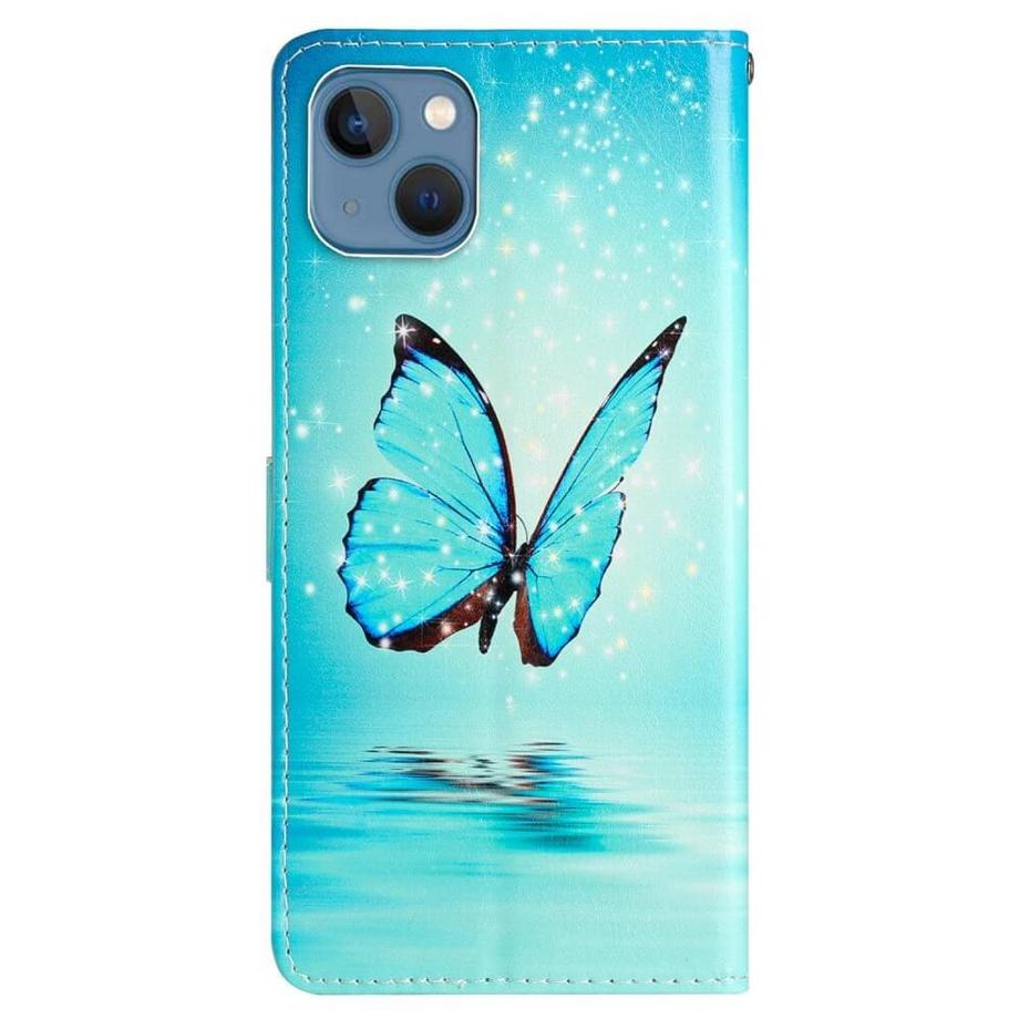 Cover-Discount  iPhone 15 Plus - Hülle Schmetterling Blau Mit Band 