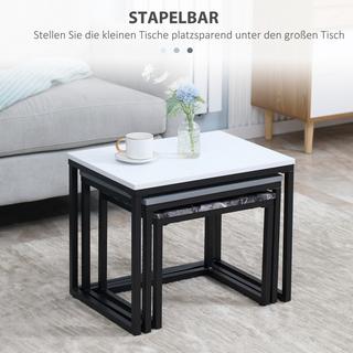 HOMCOM Ensemble de table basse  