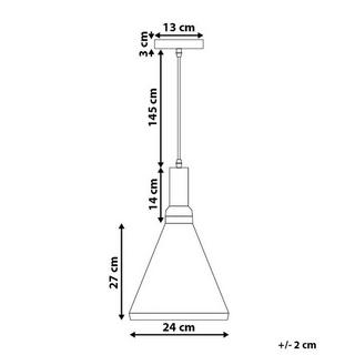 Beliani Lampe suspension en Aluminium Moderne MACKENZIE  