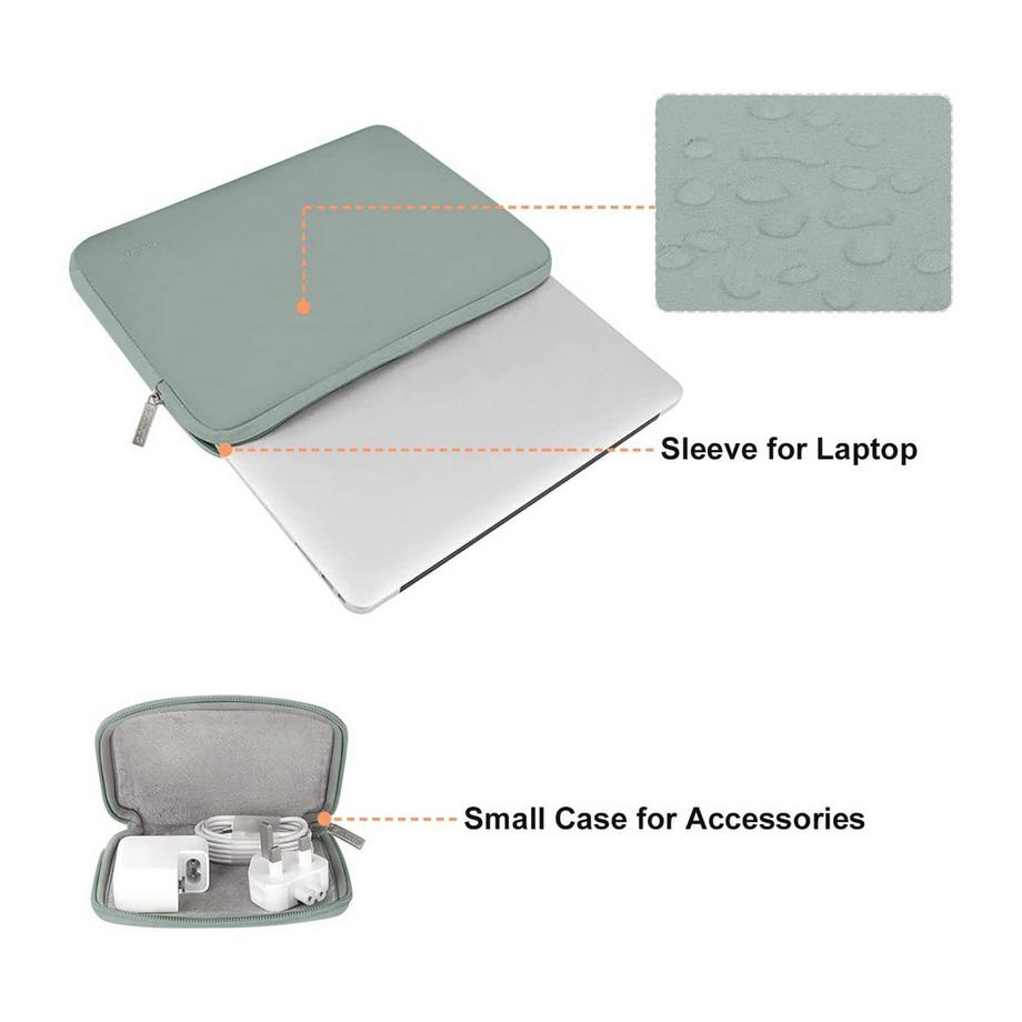 Only-bags.store Housse pour ordinateur portable en néoprène avec petite pochette  