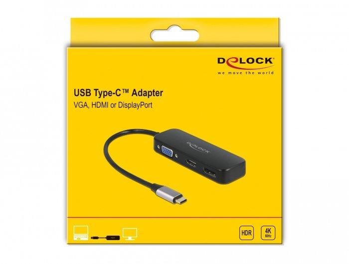 DeLock  64156 Notebook-Dockingstation & Portreplikator Kabelgebunden Thunderbolt 3 Schwarz 