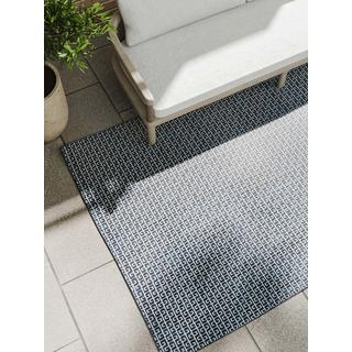 Benuta In- & Outdoor-Teppich Lou Blau  