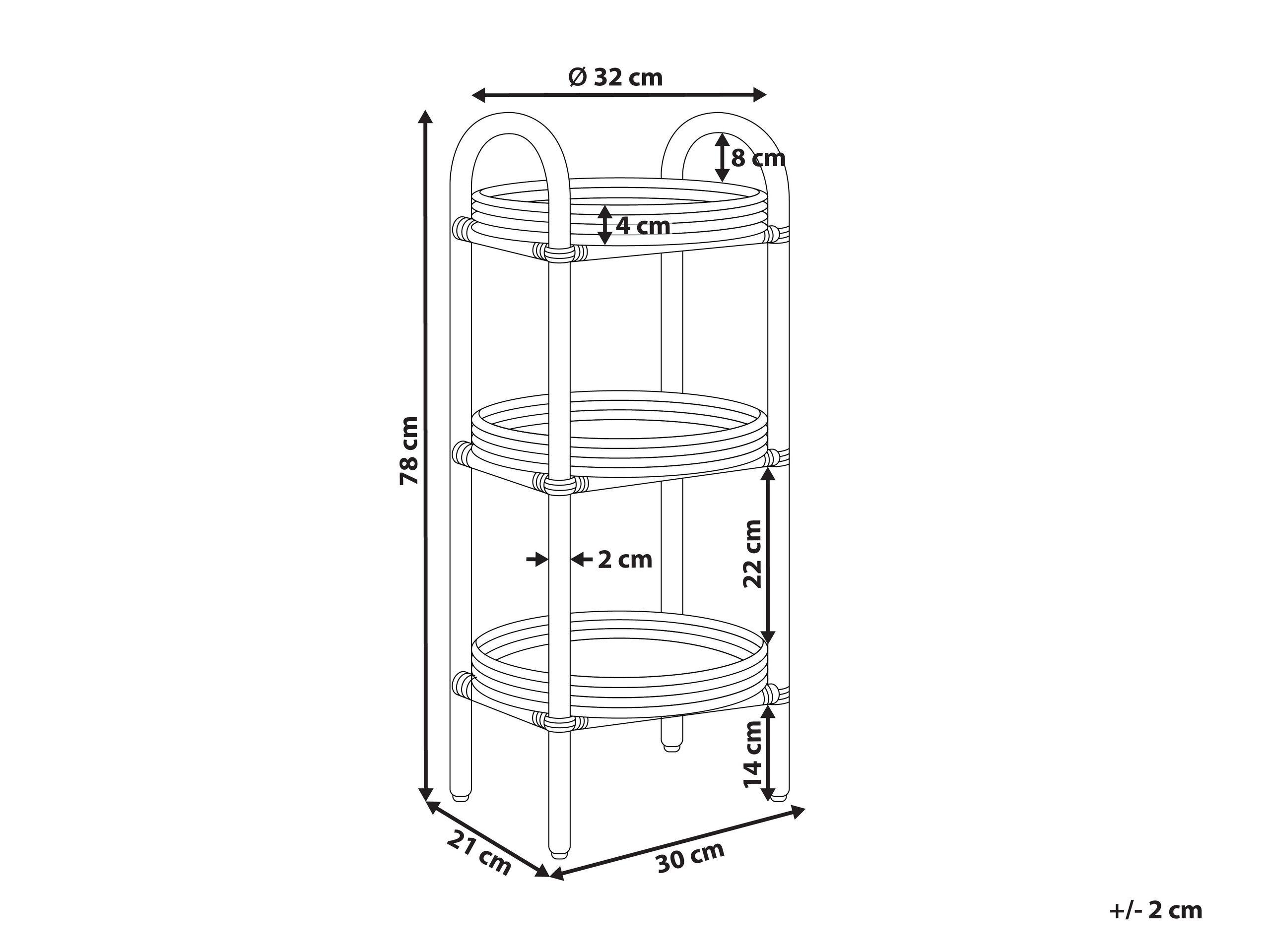 Beliani Tavolino en Rattan Boho TROOLIE  