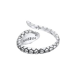 Kuzzoi  Bague Herren Schlange Kraft 925 Silber 