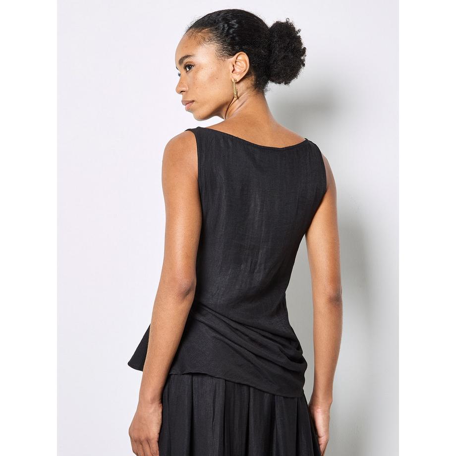APRICOT Top in tessuto con nodo laterale  