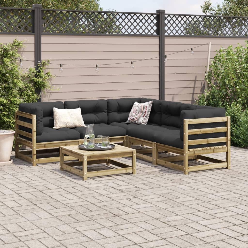 VidaXL set divano da giardino Legno di pino impregnato  