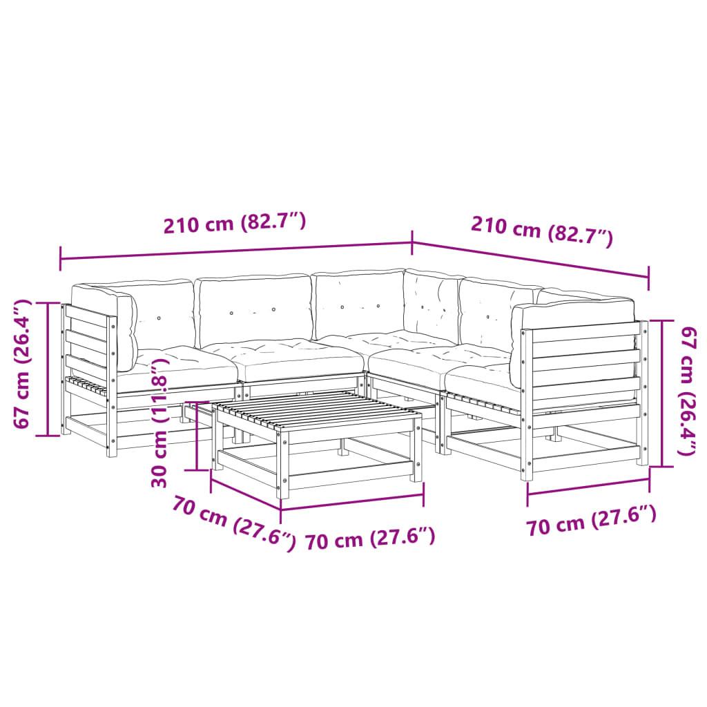 VidaXL set divano da giardino Legno di pino impregnato  