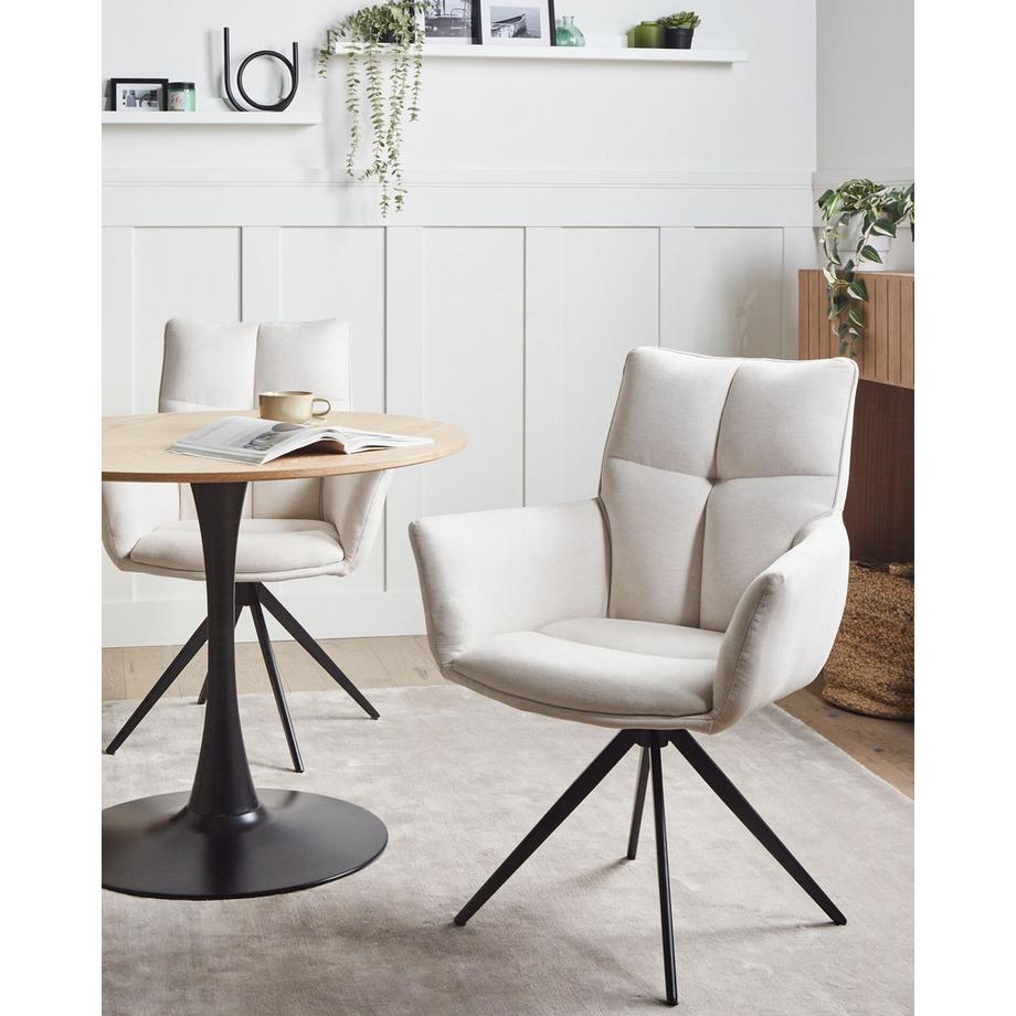 Beliani Sedia da pranzo en Tessuto  CORBIE  