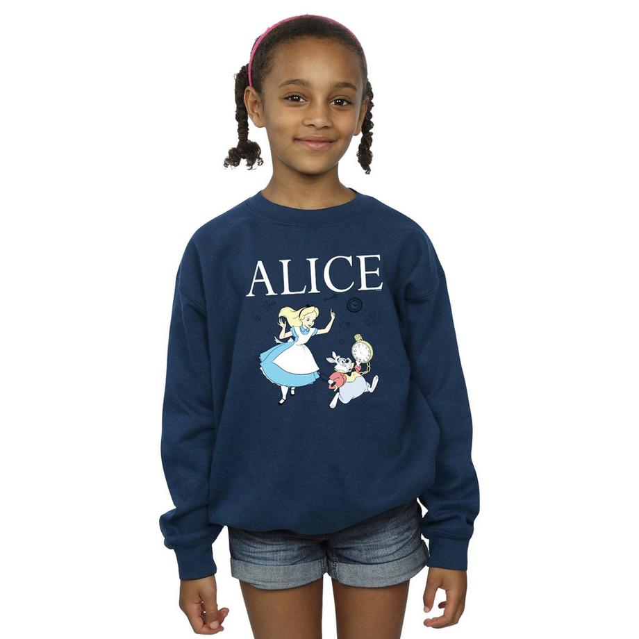 Disney  Alice In Wonderland Follow The Rabbit Sweatshirt 