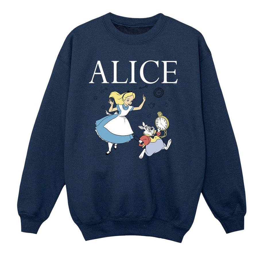 Disney  Alice In Wonderland Follow The Rabbit Sweatshirt 