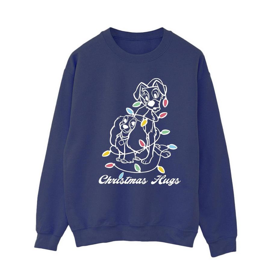 Disney Lady And The Tramp Christmas Hugs Sweatshirt  