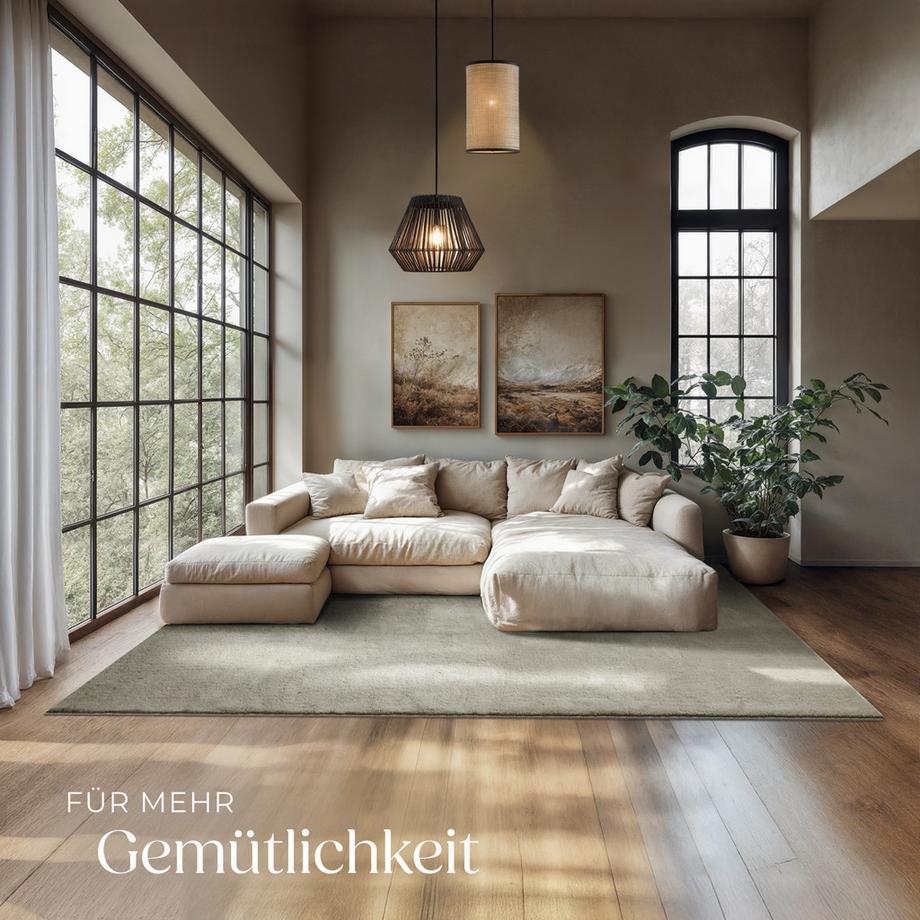 Tectake Tapis à poils ras SOFT ZONE surface douce  