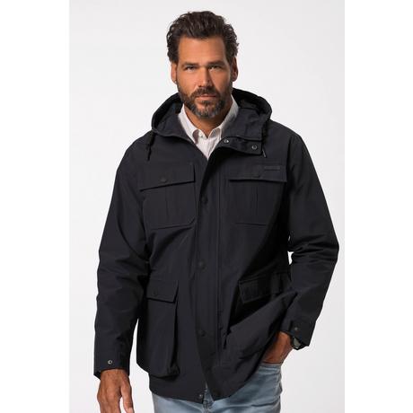 JP1880  Giacca impermeabile da pioggia con cappuccio e zip nascosta, fino alla tg. 8XL 