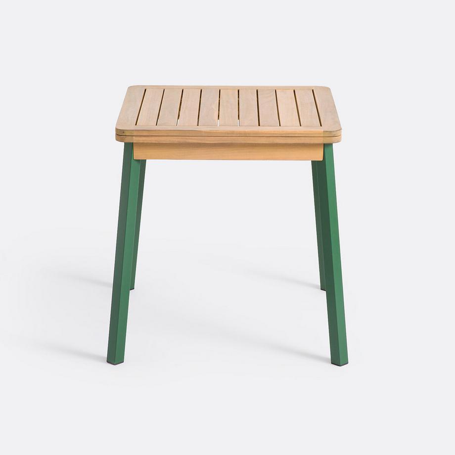 La Redoute Intérieurs Table jardin extensible métal acier acacia  
