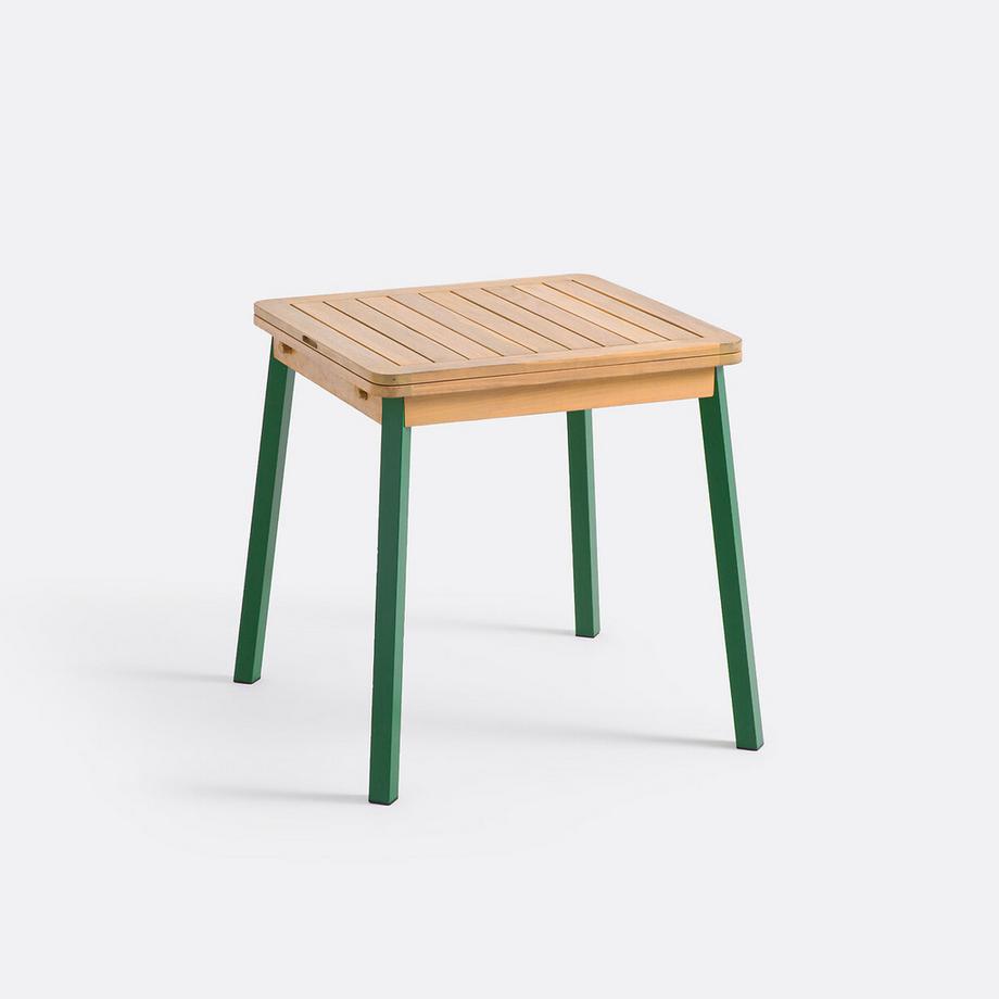 Table jardin extensible métal acier acacia