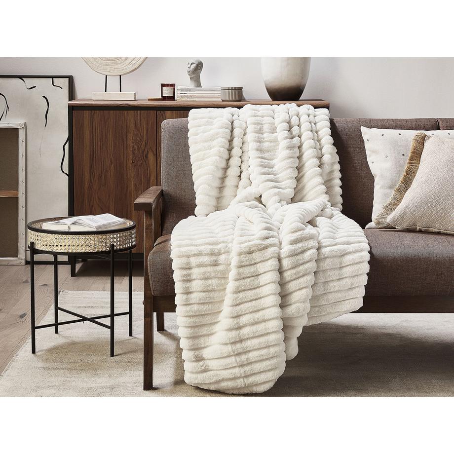 Beliani ABTEH Coperta Morbida Scandinava in Poliestere  