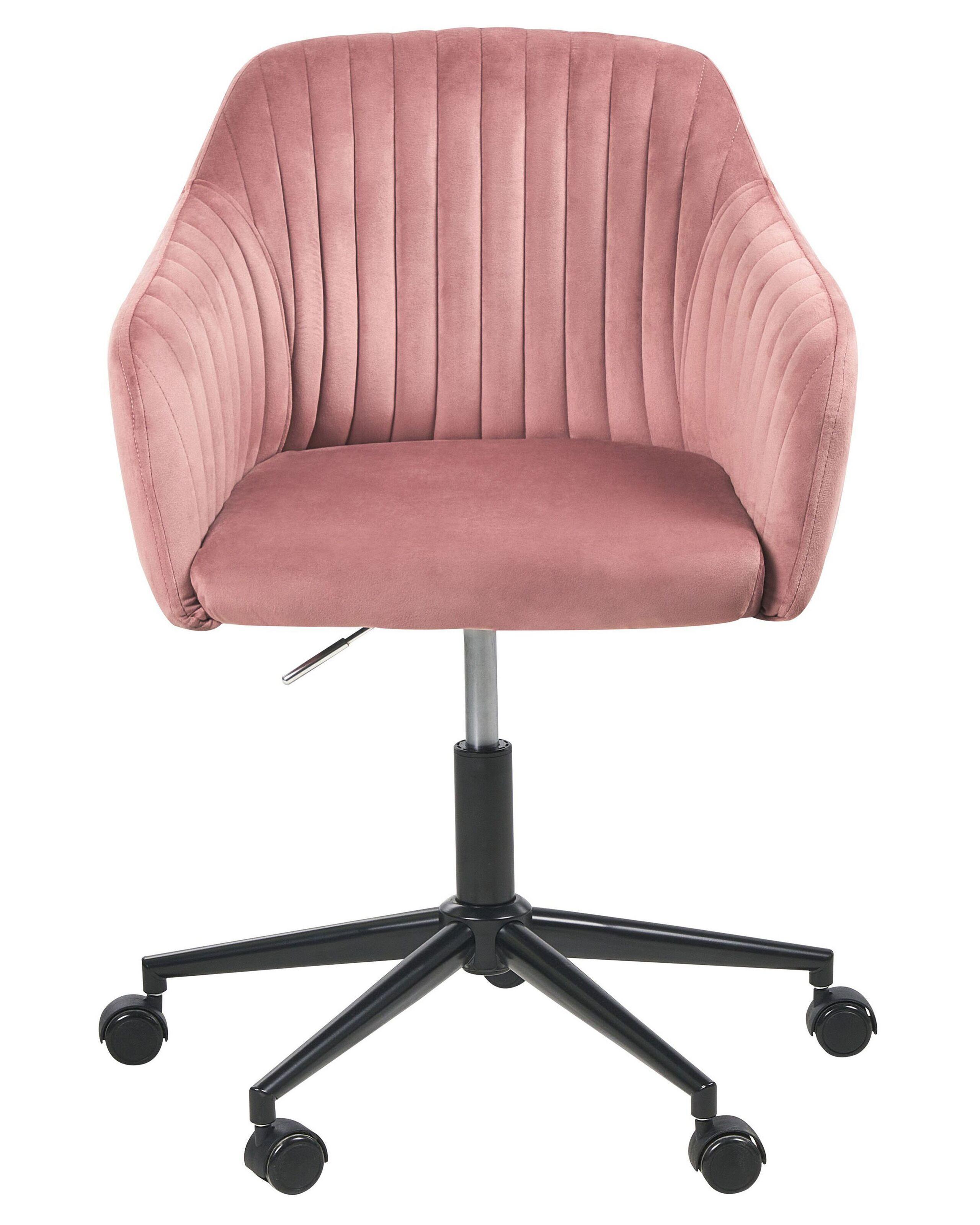 Beliani Sedia da scrivania en Velluto Moderno VENICE  