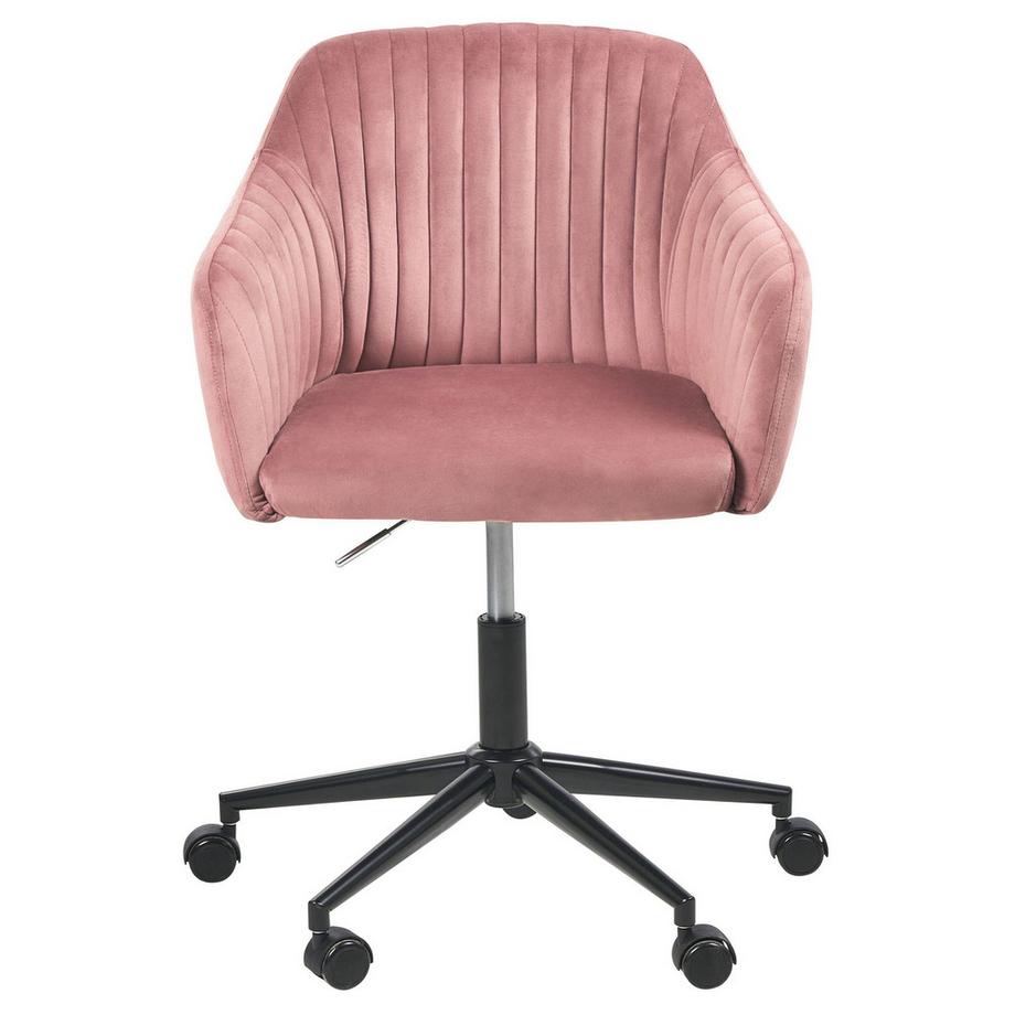 Beliani Schreibtischstuhl aus Samtstoff Modern VENICE  