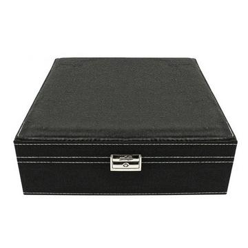Boîte à bijoux, Daim - Noir, 26 x 26 cm