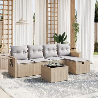 VidaXL set divano da giardino Polirattan  