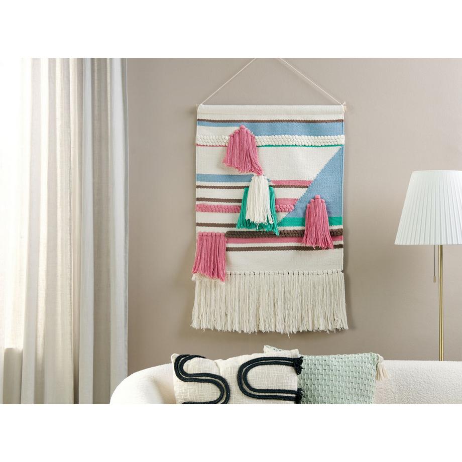 Beliani Wandbehang aus Baumwolle Boho MOOLA  