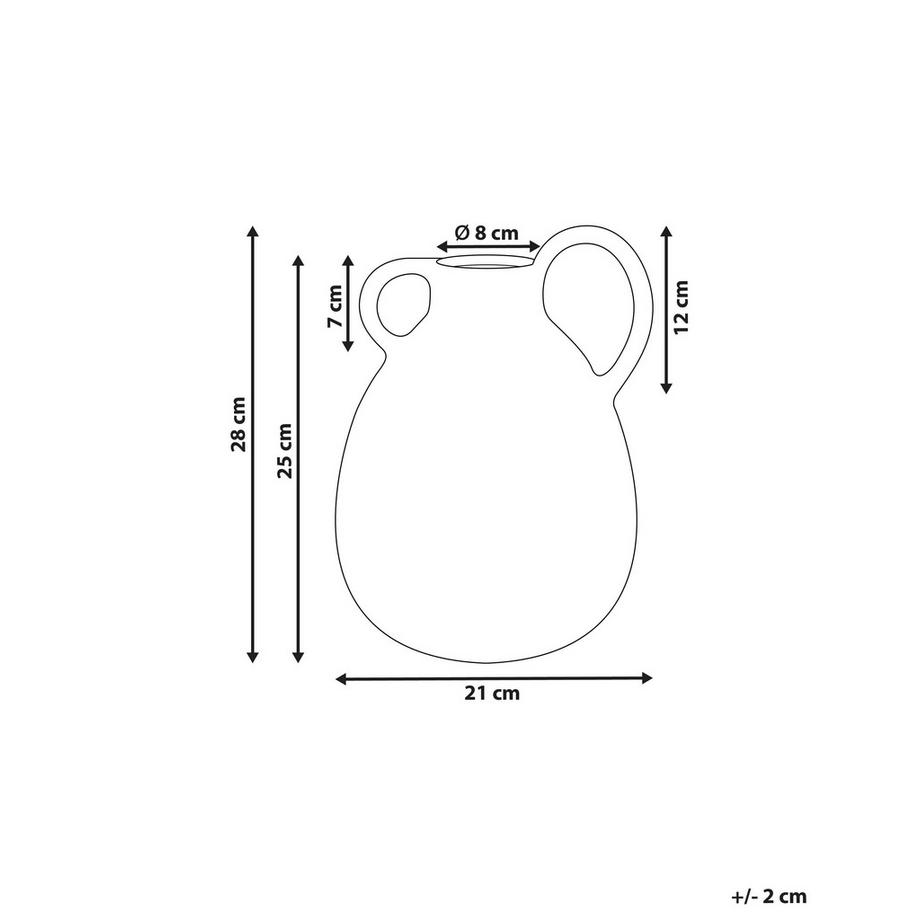 Beliani Vase à fleurs en Grès Rétro DORY  