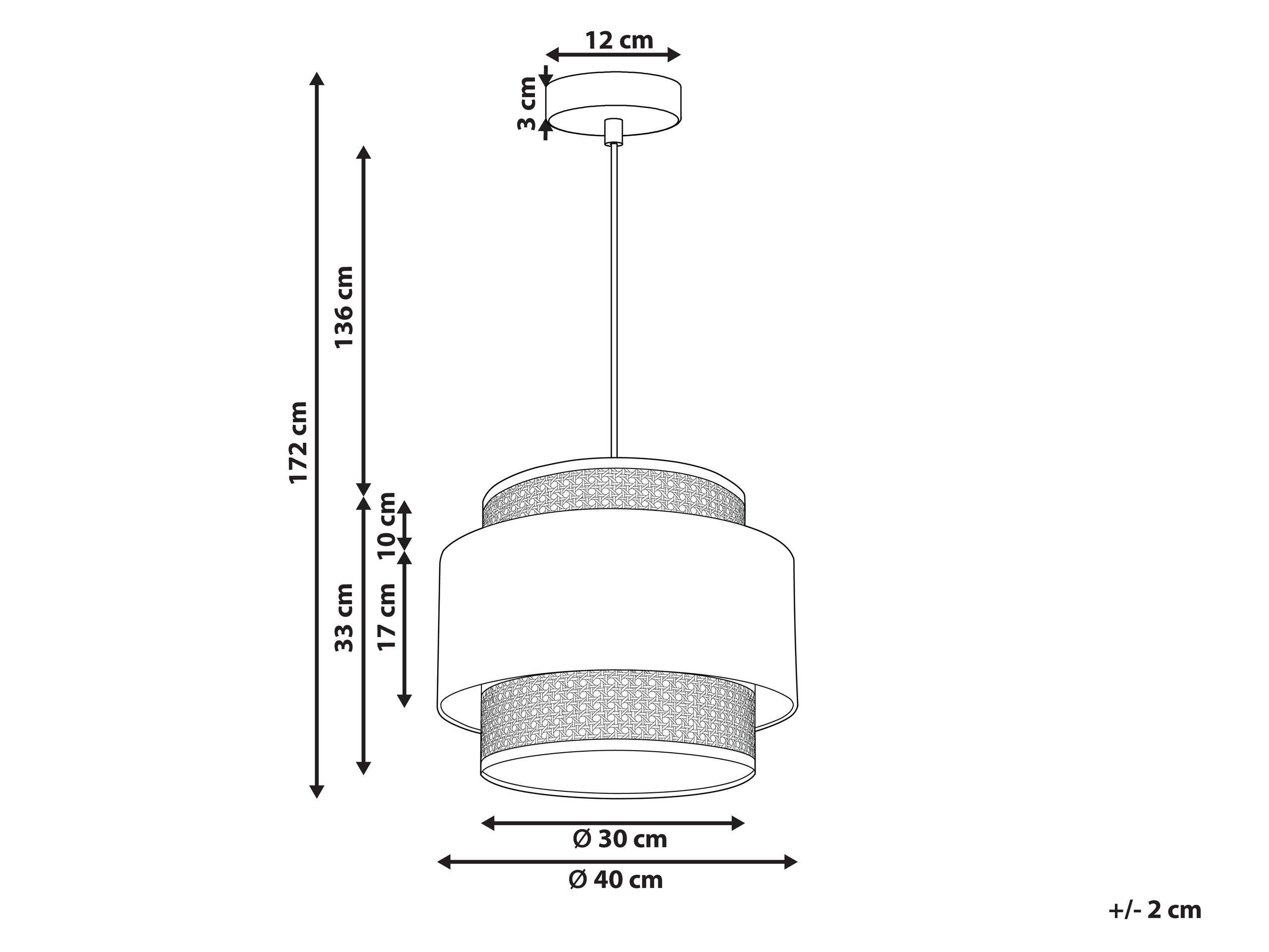 Beliani Lampadario en Poliestere Moderno YUMURI  