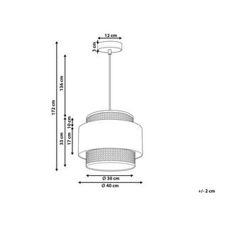 Beliani Lampadario en Poliestere Moderno YUMURI  