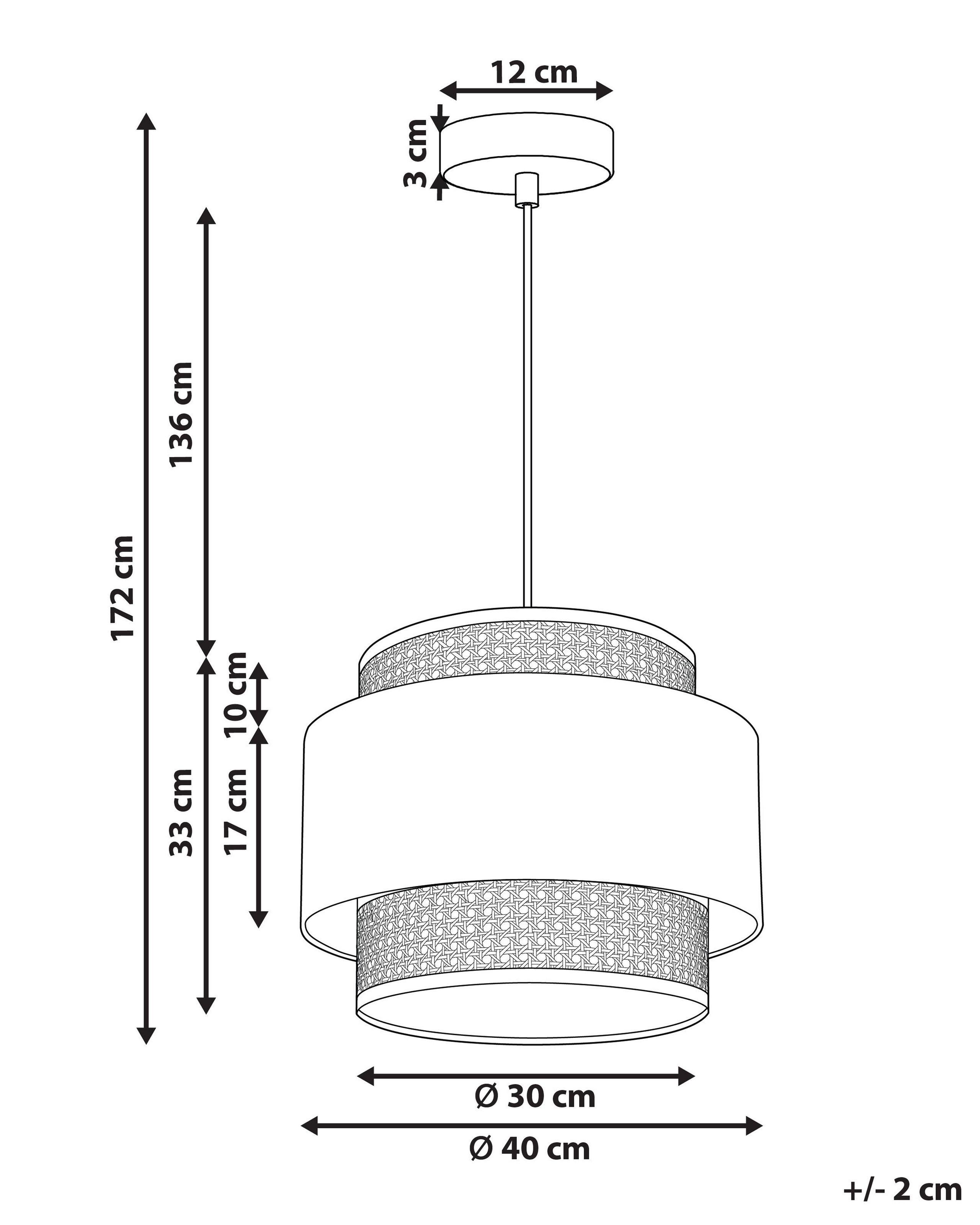 Beliani Lampe suspension en Polyester Moderne YUMURI  