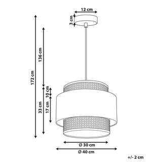 Beliani Lampe suspension en Polyester Moderne YUMURI  