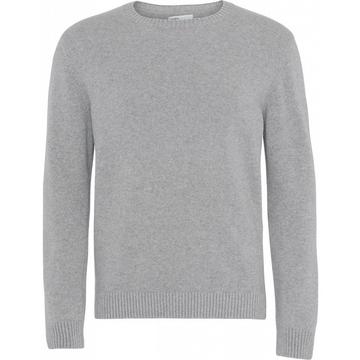 Pull col rond en laine  Classic Merino heather grey