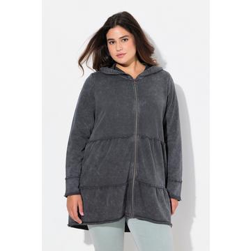 Longue veste à capuche au look vintage, ligne A