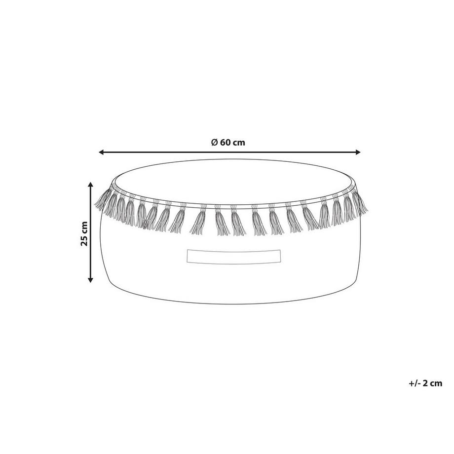 Beliani Pouf en Velours Rétro GOTHA  