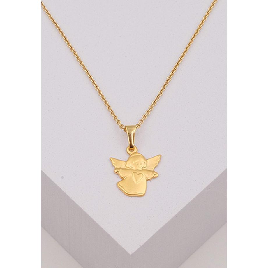 MUAU Schmuck  Engel Anhänger Gelbgold 750, 19x13mm 