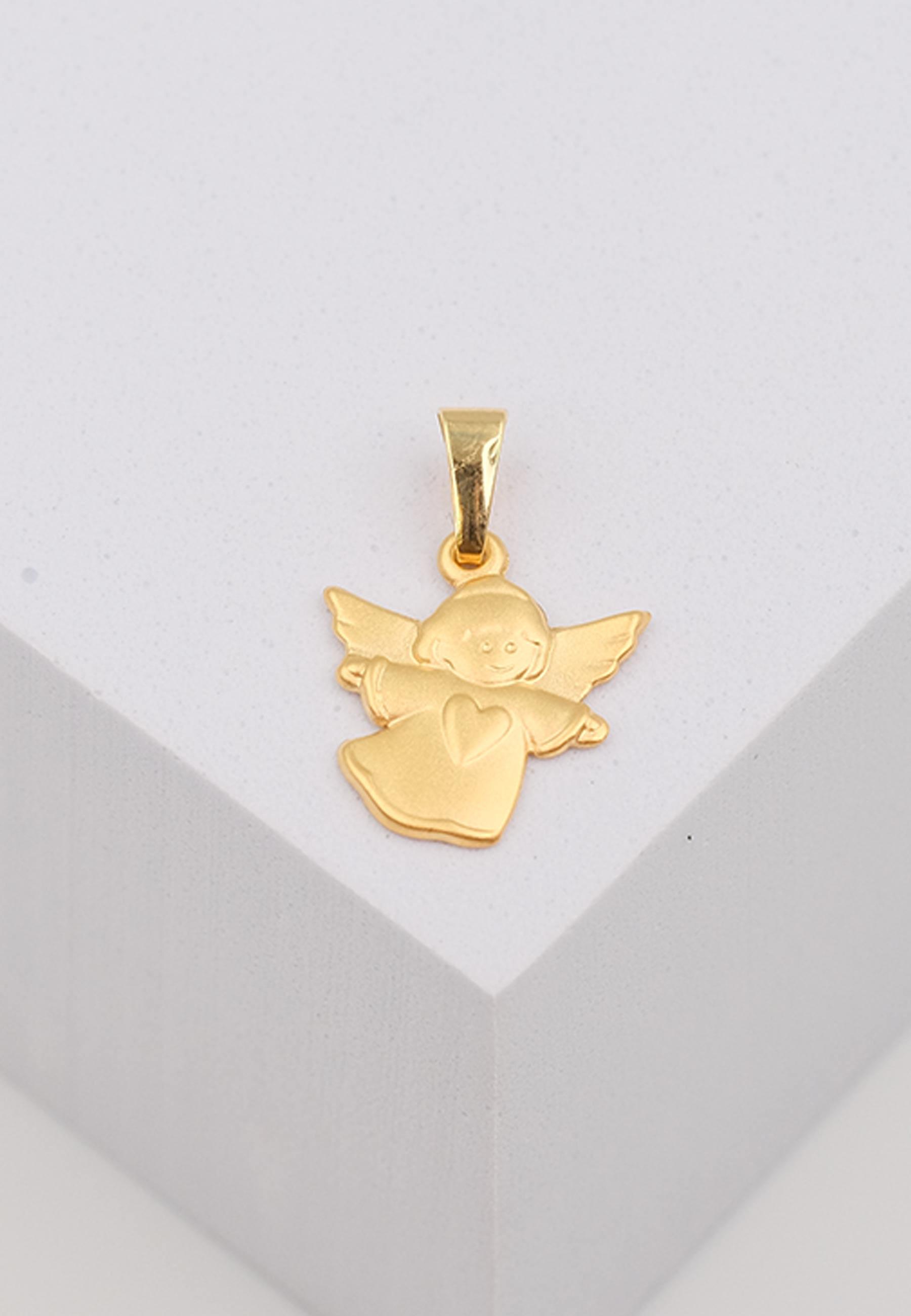 MUAU Schmuck  Pendentif ange en or jaune 750, 19x13mm 